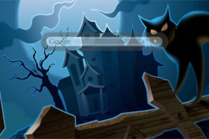 Halloween House and Cat