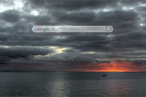 Storm coming on sea